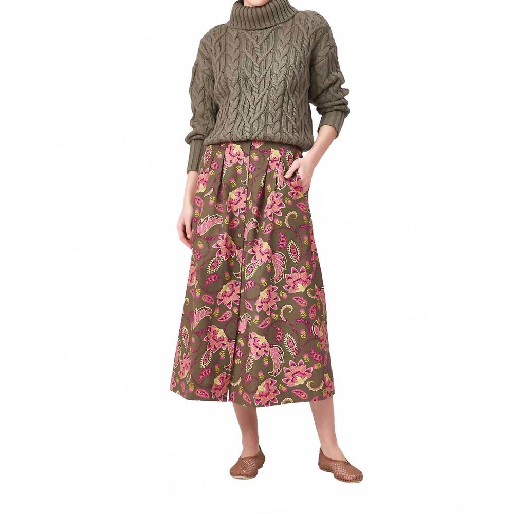 NEW LIVRO scout midi skirt in raspberry garden